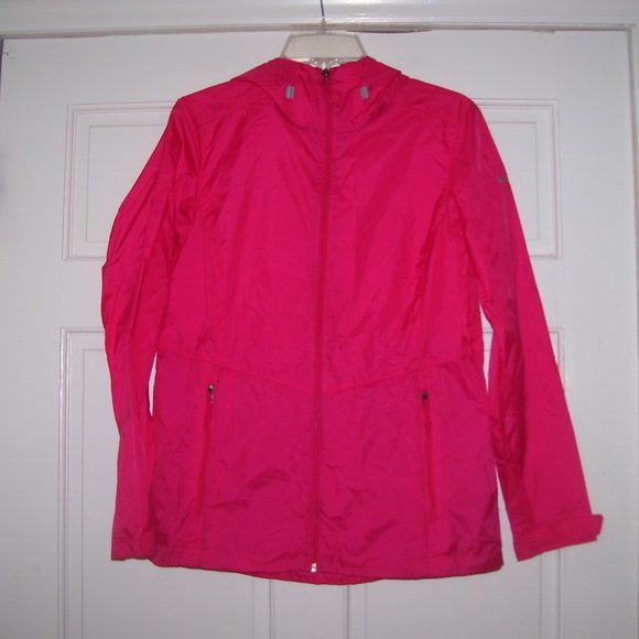 COLUMBIA Syccamore Springs Rain Jacket Windbreaker *Hot Pink* Small - Picture 12 of 12